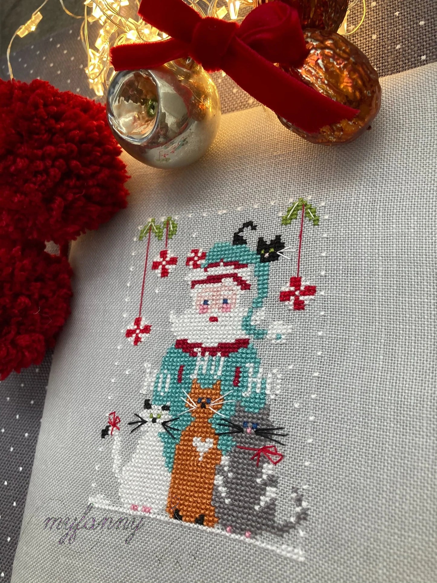 Santa Collection #4 Merry Cats by MyFanny Cross Stitch Pattern