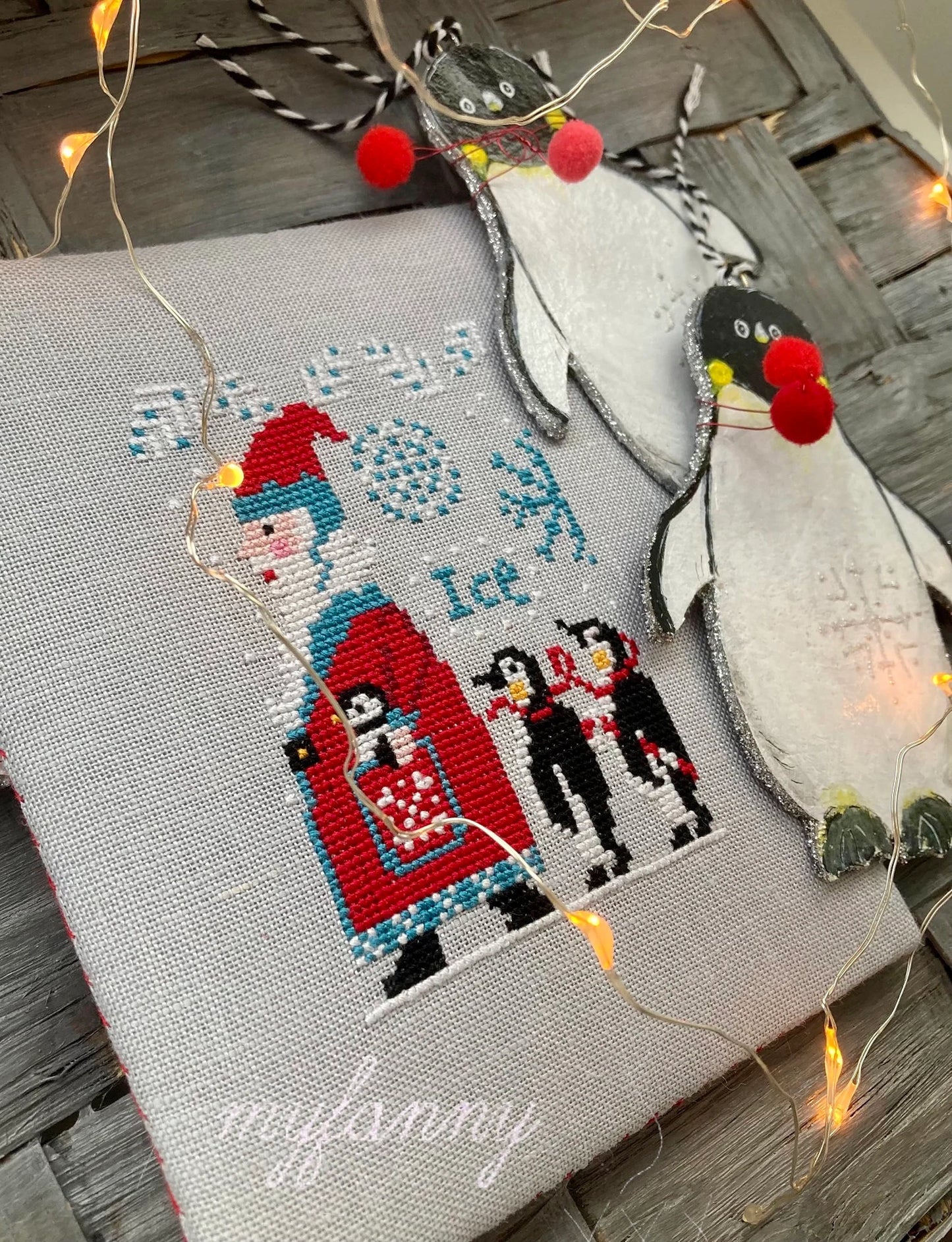 Santa and Merry Penguins by MyFanny Cross Stitch Pattern