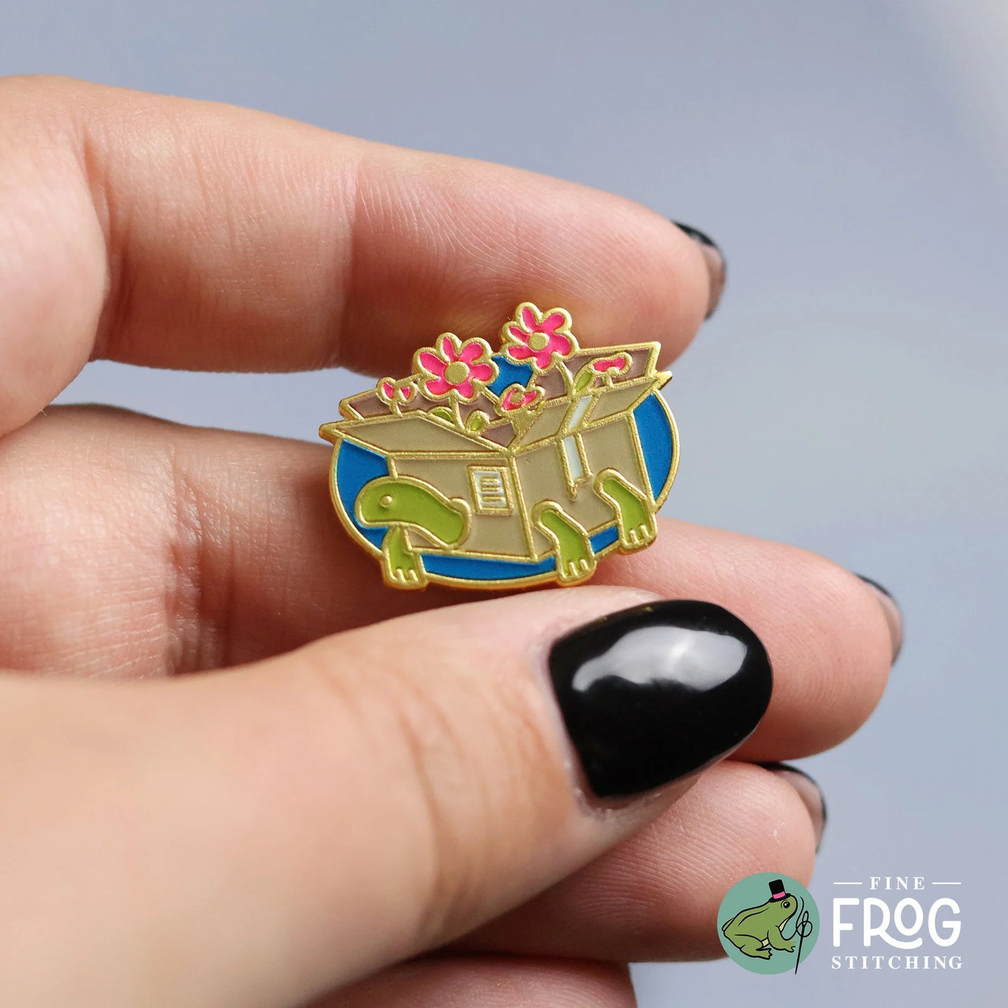 Box Turtle Magnetic Needle Minder by Fine Frog Stitching