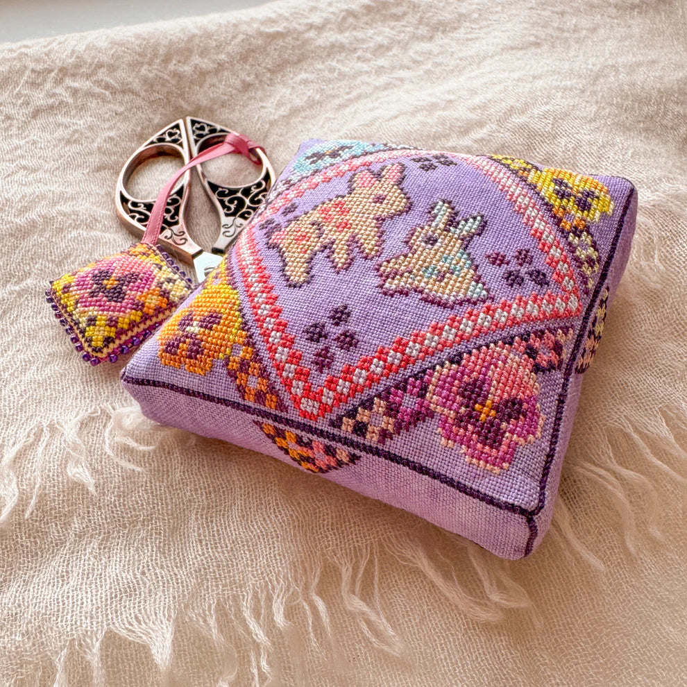 PREORDER JED XStitch PANSY PICNIC Cross Stitch Pattern Nashville Market