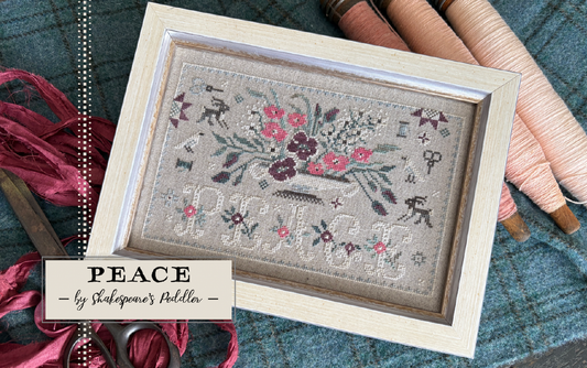 PREORDER Shakespeare's Peddler PEACE Cross Stitch Pattern Nashville Market