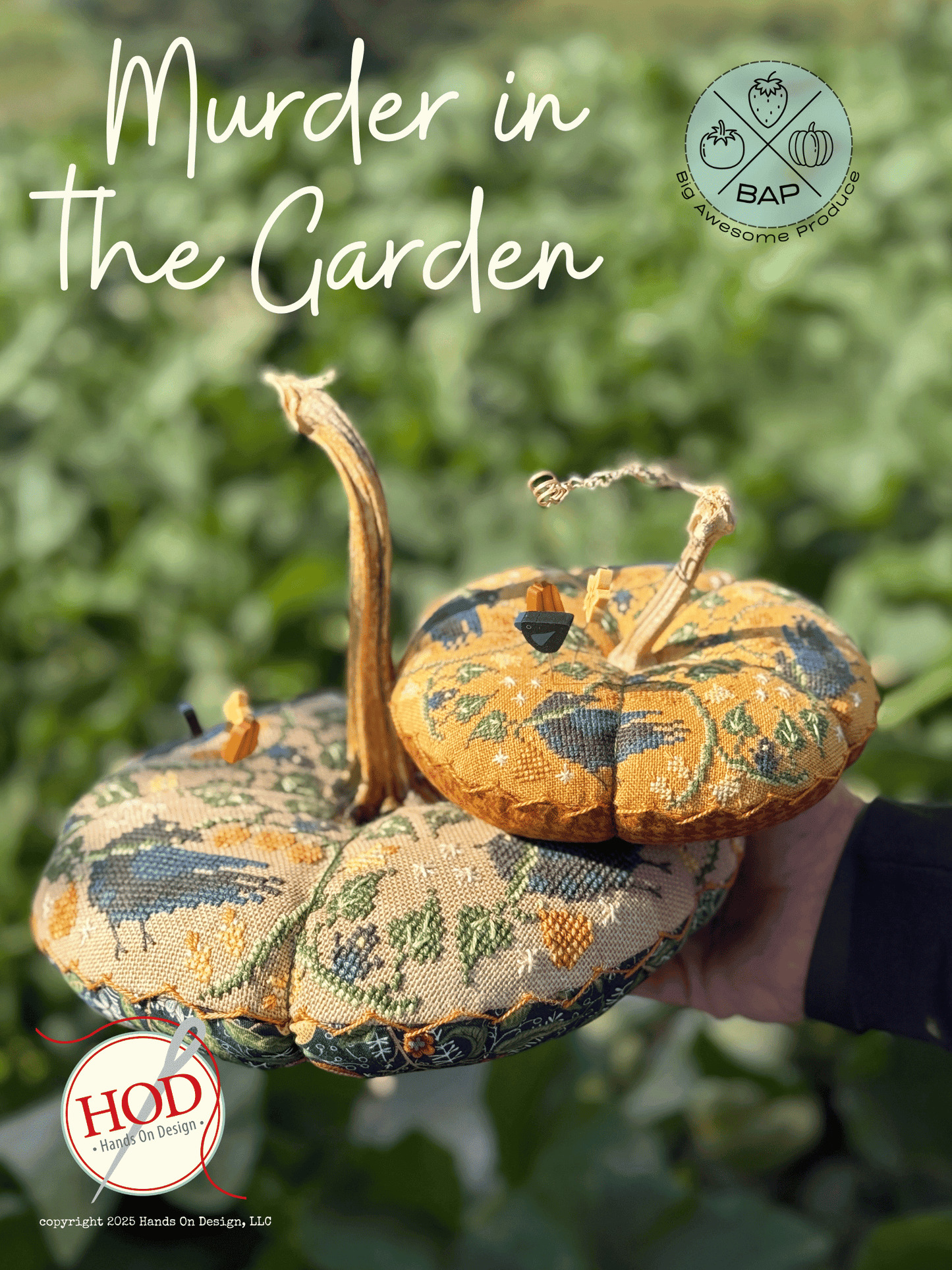 PREORDER Murder in the Garden Cross Stitch Pattern by Hands on Design