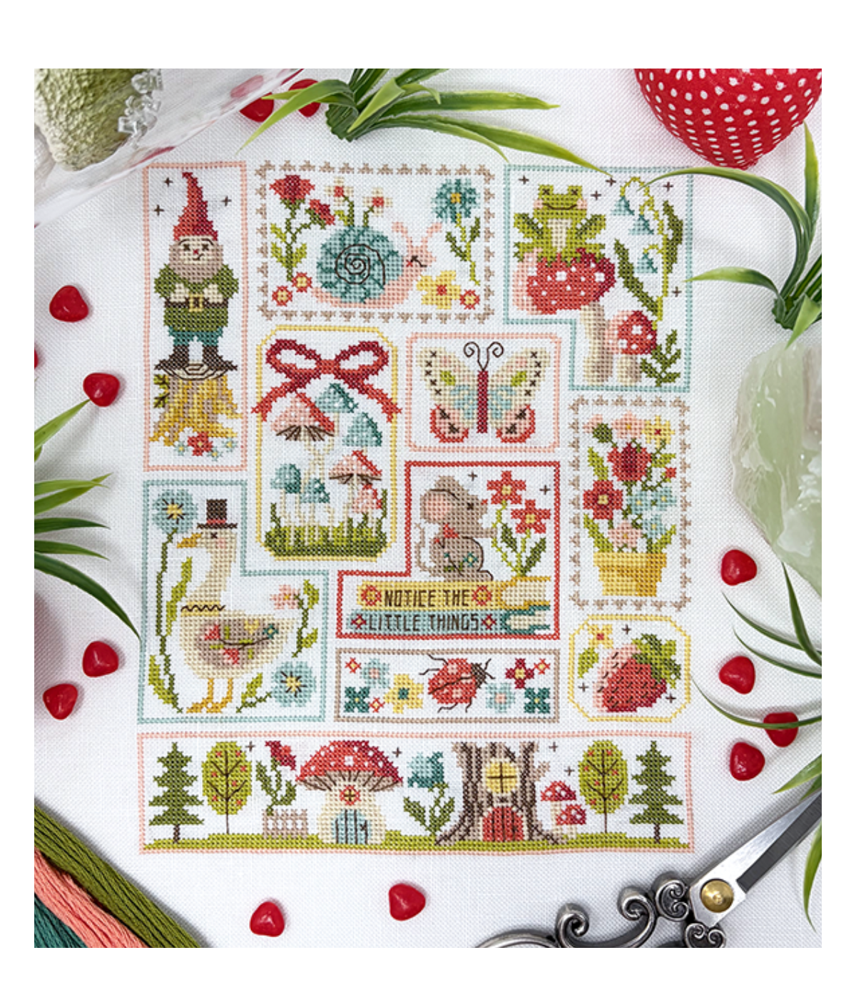 COMING SOON: Tiny Modernist GARDEN PARTY Cross Stitch Pattern