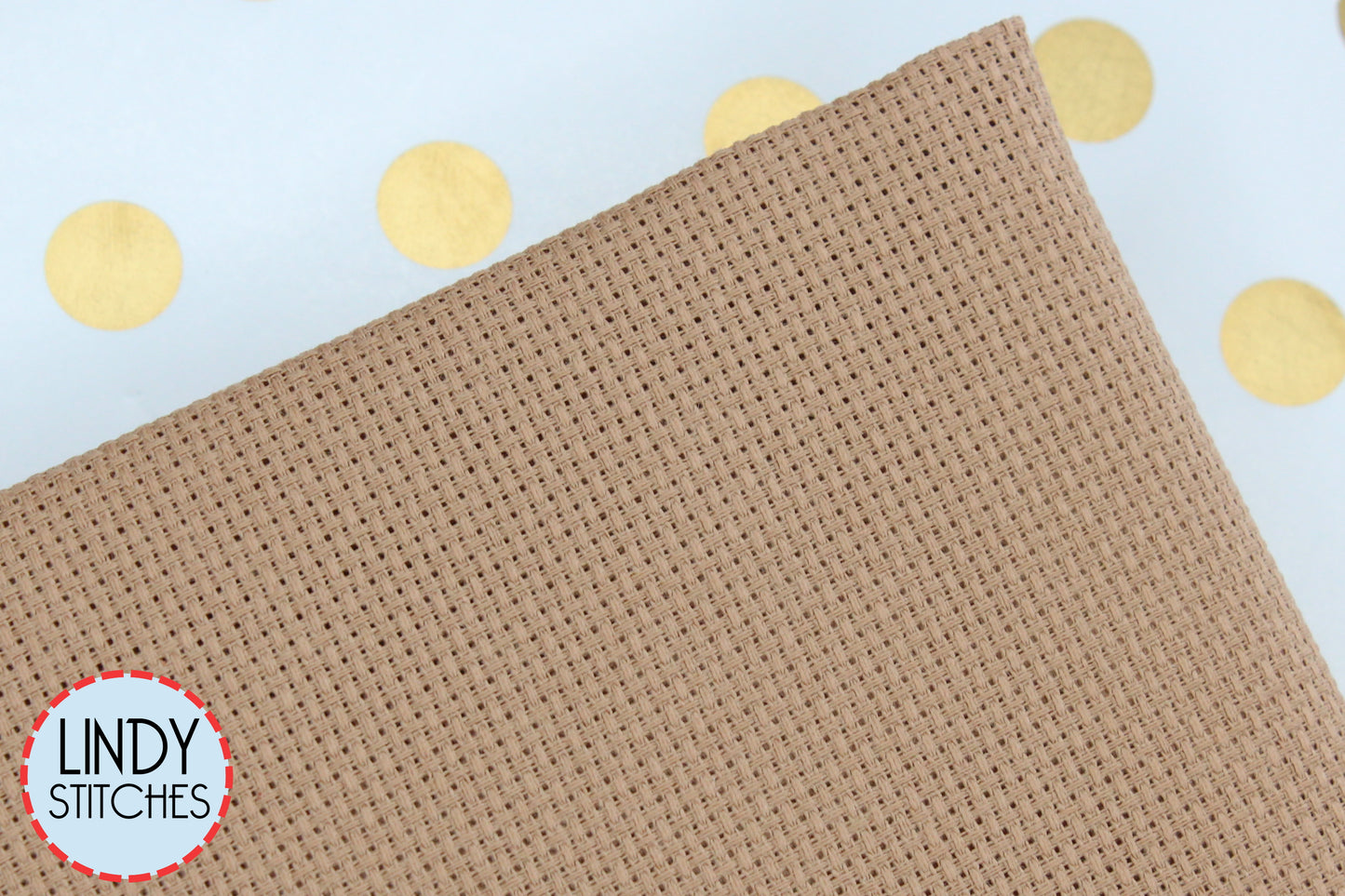 16 count Milk Chocolate Aida Fat Quarter by Wichelt Fat Quarter or Half Yard