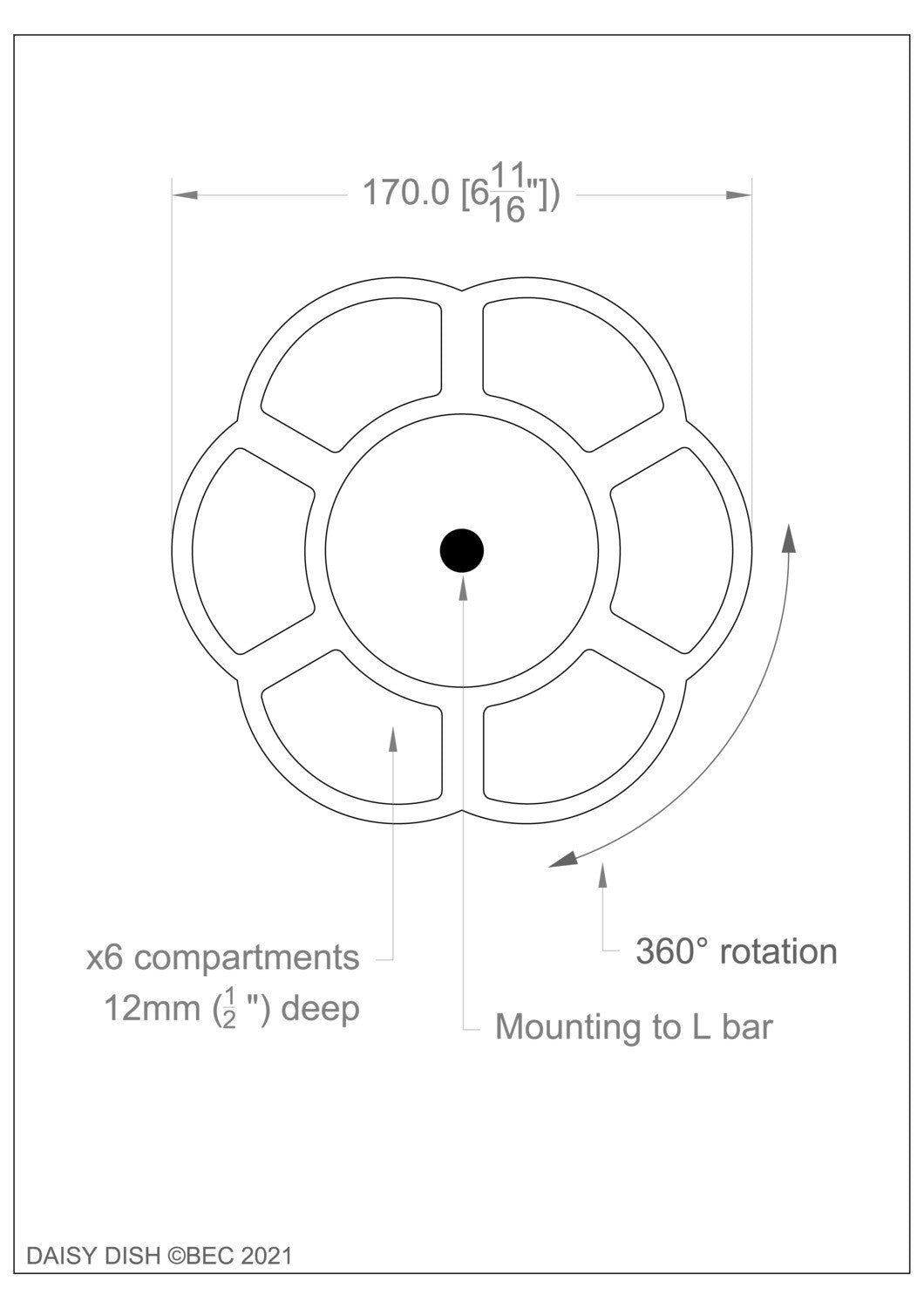 Lowery Daisy Dish for Your Workstand SG16