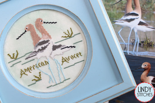 American Avocet Bird Crush Club Cross Stitch Pattern #7