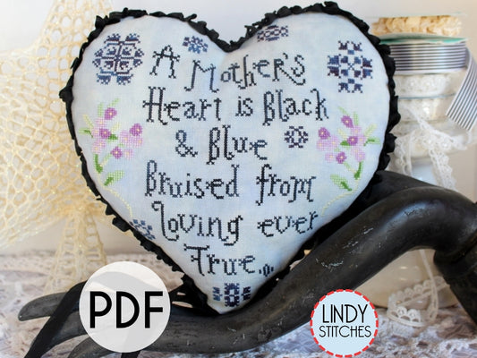 PDF A Mother's Heart Cross Stitch Pattern by Lindy Stitches
