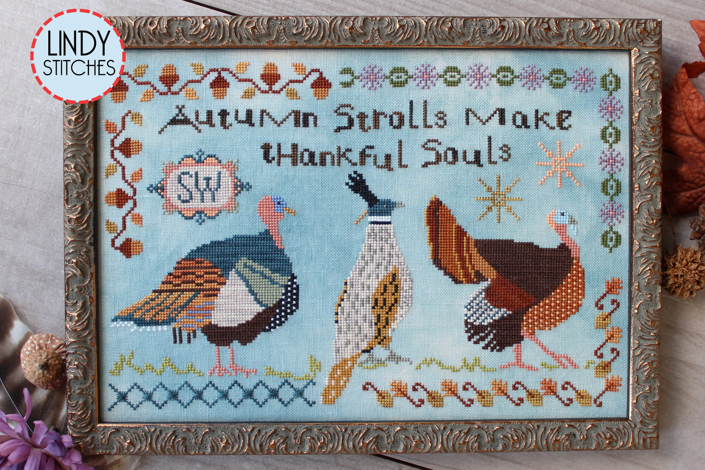 Autumn Strolls Cross Stitch Pattern Lindy Stitches PDF