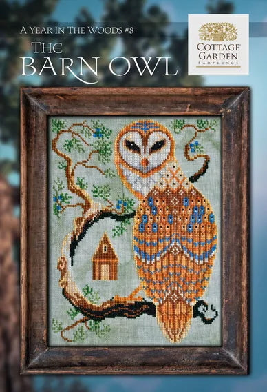 The Barn Owl Year in the Woods #8 by Cottage Garden Samplings Cross Stitch Pattern PHYSICAL copy