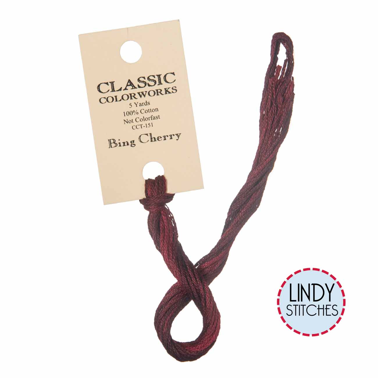 Bing Cherry Classic Colorworks Floss Hand Dyed Cotton Skein