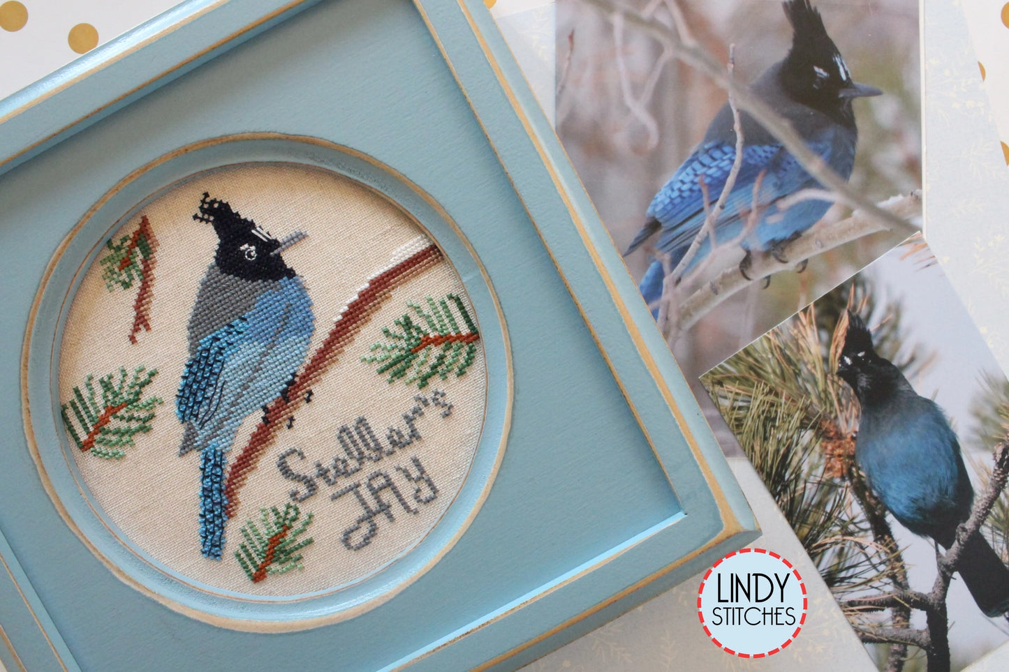 Steller's Jay Bird Crush Club Cross Stitch Pattern #1