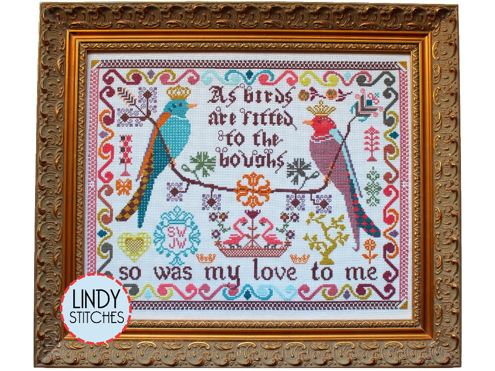 Birds to the Boughs Cross Stitch Pattern by Lindy Stitches