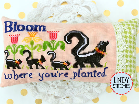 Bloom Where You're Planted Cross Stitch Pattern by Lindy Stitches