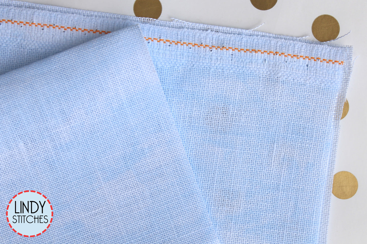 32 count Blue Whisper Vintage Belfast Linen Cross Stitch Fabric