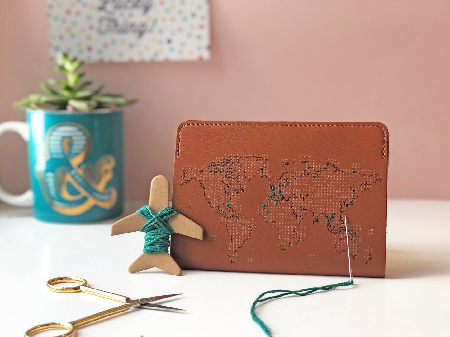 DIY Leather Passport Covers Cross Stitch Kits