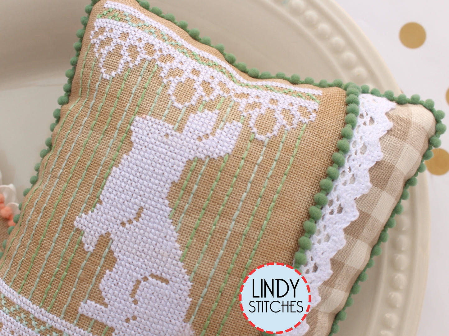 Bunny Lace Trio Cross Stitch Pattern by Lindy Stitches PDF Download