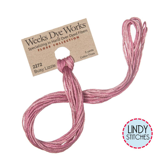 Busy Lizzie Weeks Dye Works Floss Hand Dyed Cotton Skein 2272