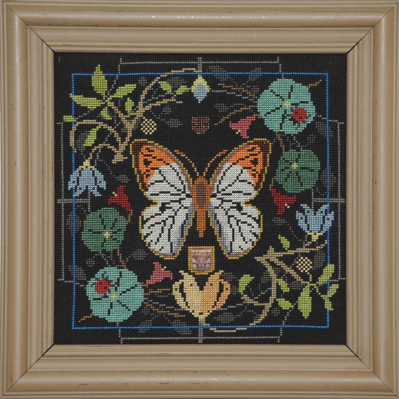 Butterfly in Bloom Great Orange Tip Cross Stitch Pattern by Tellin Emblem Physical Copy