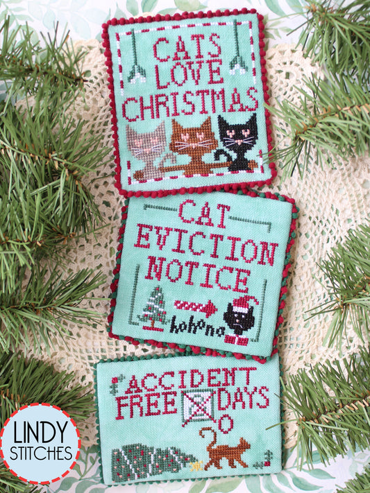 Cats Love Christmas Cross Stitch Pattern by Lindy Stitches PDF