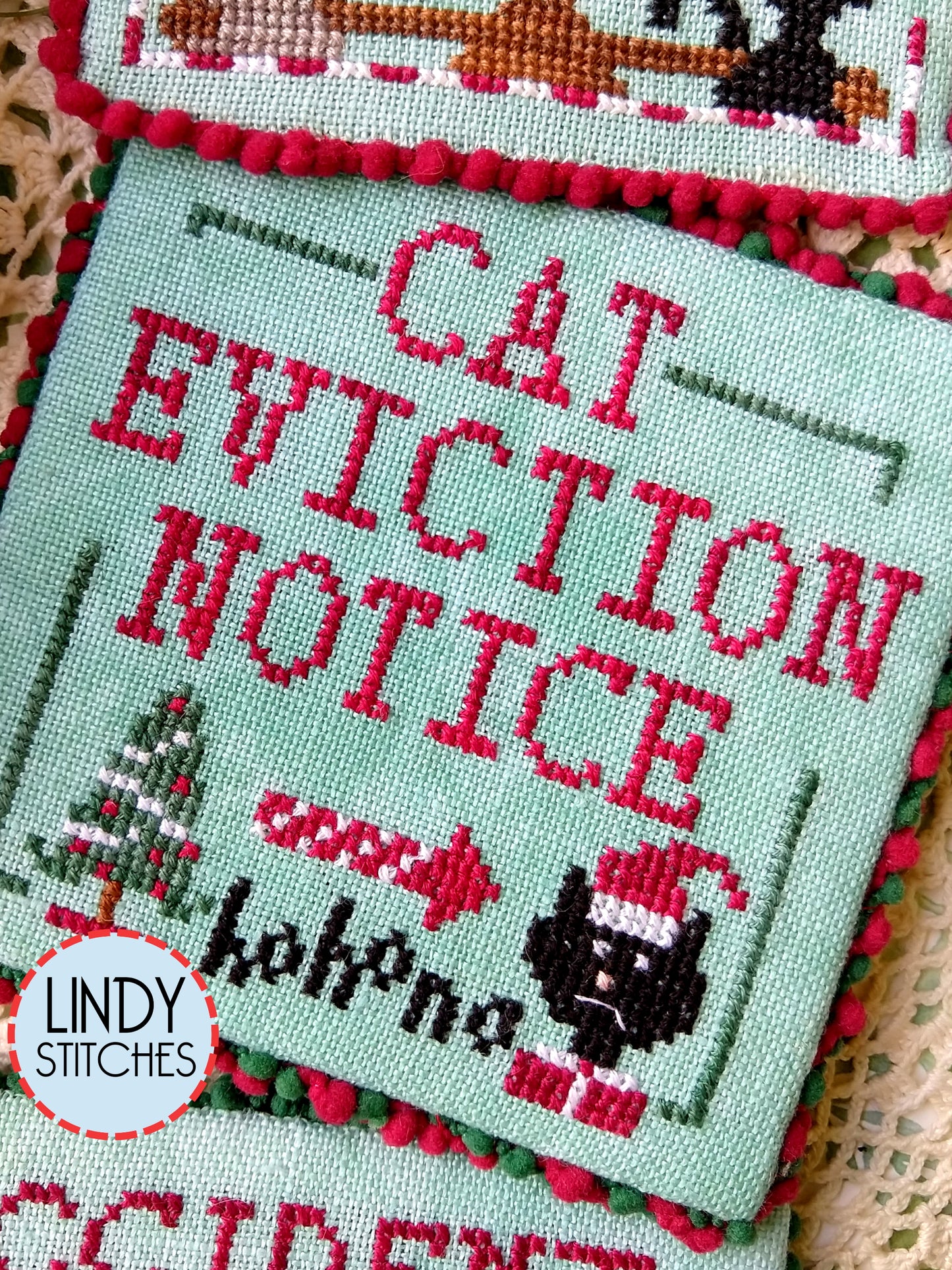 Cats Love Christmas Cross Stitch Pattern by Lindy Stitches