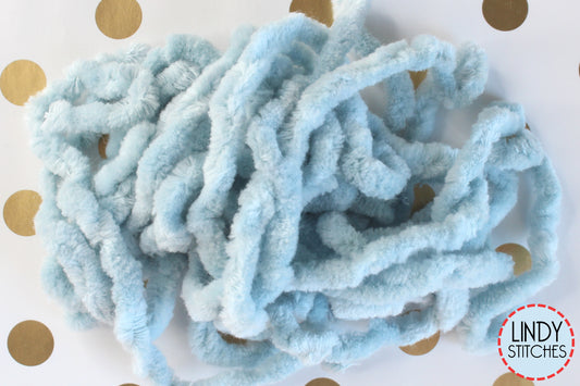 Robin Egg Chenille Trim Hand Dyed by Lady Dot Creates