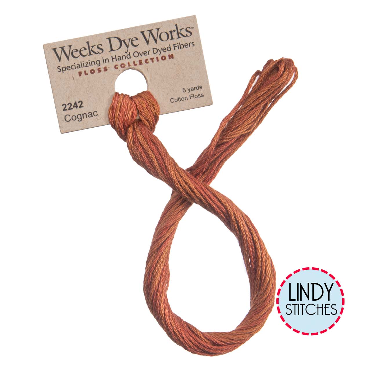 Cognac Weeks Dye Works Floss Hand Dyed Cotton Skein 2242