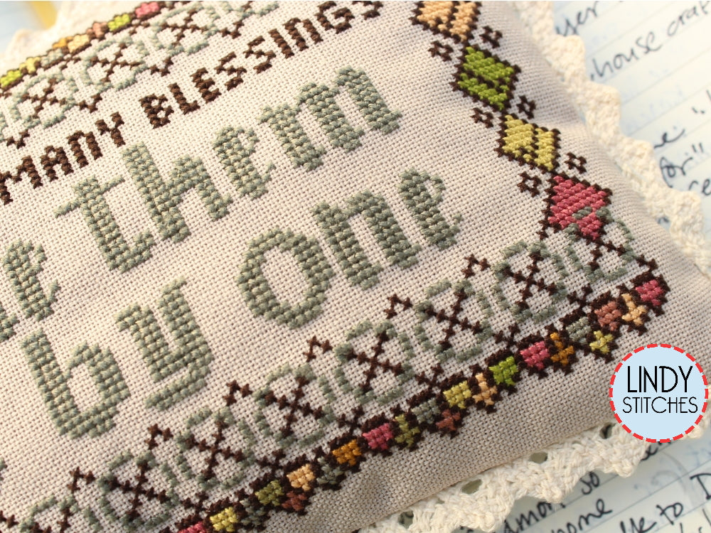 Count Your Many Blessings Cross Stitch Pattern by Lindy Stitches