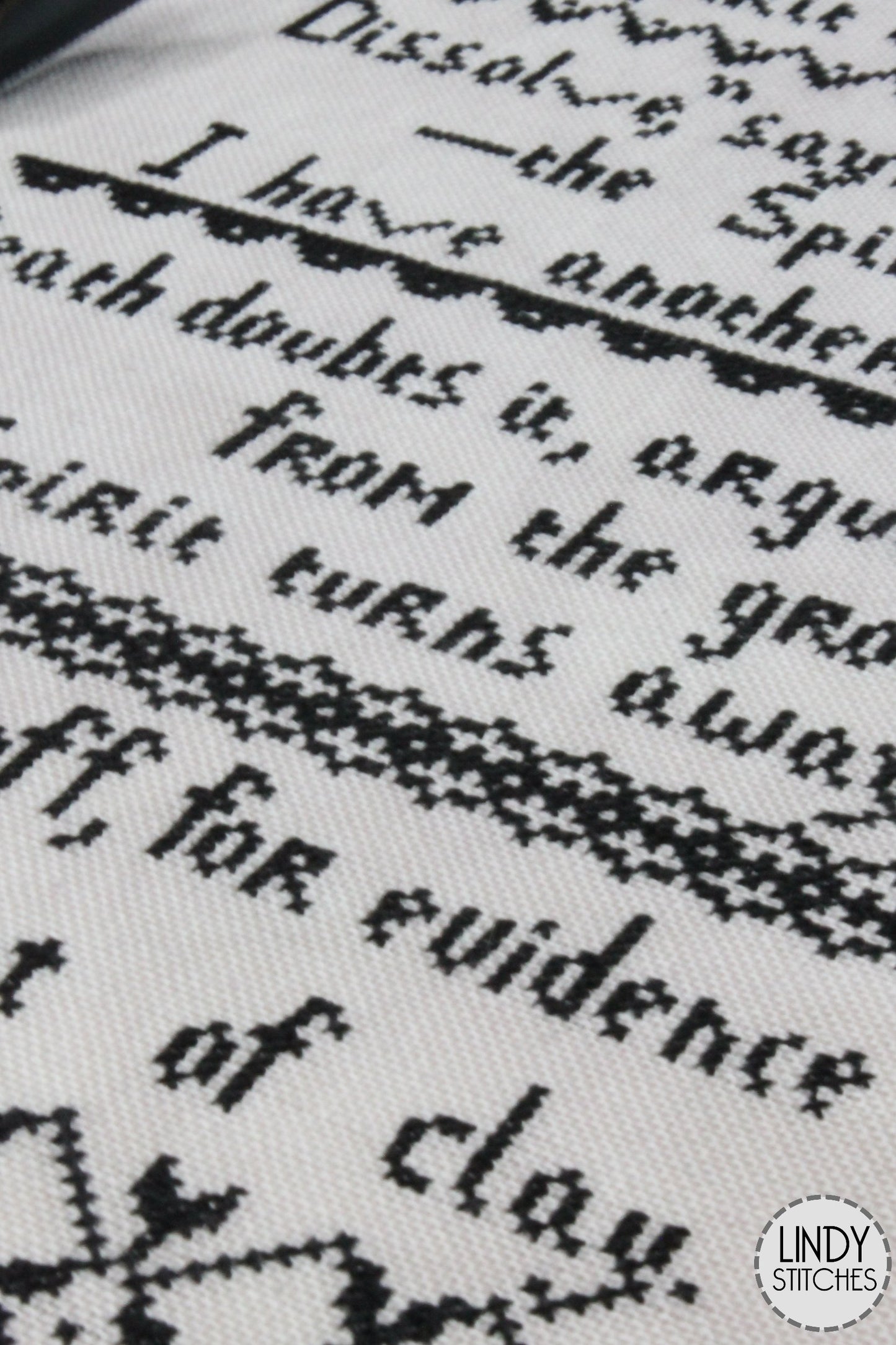 Death is a Dialogue Cross Stitch Pattern Black Band Sampler