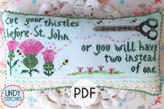 PDF Cut Your Thistles Cross Stitch Pattern Lindy Stitches