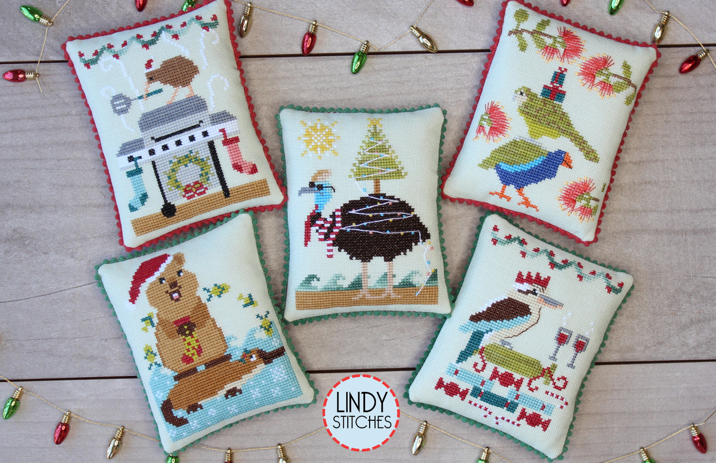 December Down Under Cross Stitch Pattern Lindy Stitches Christmas