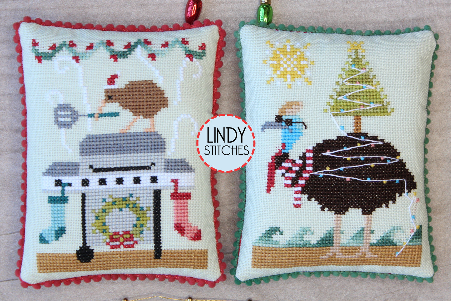 December Down Under Cross Stitch Pattern Lindy Stitches Christmas