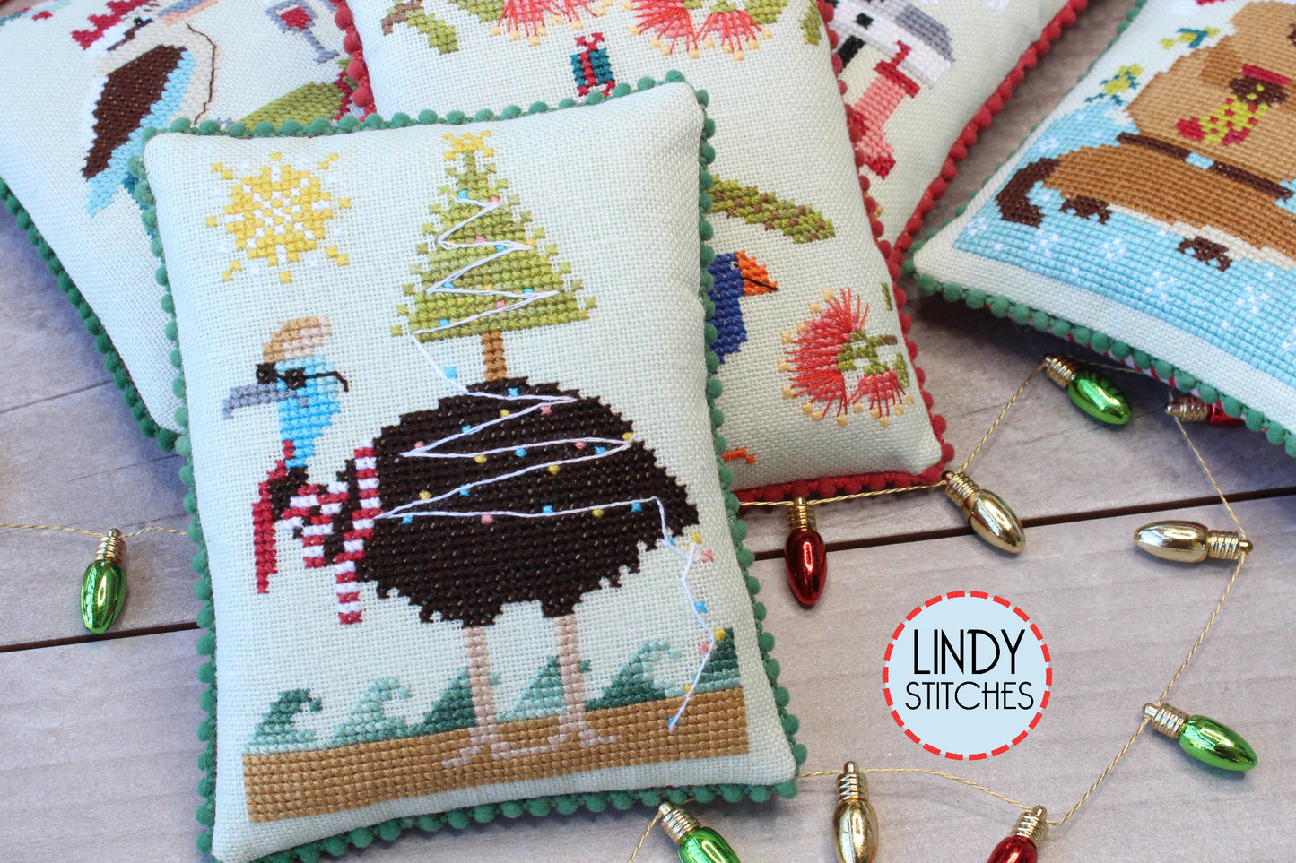 December Down Under Cross Stitch Pattern Lindy Stitches Christmas