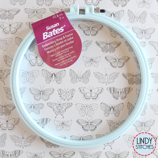 Susan Bates 7 inch Embroidery Hoop Pastel Blue Round