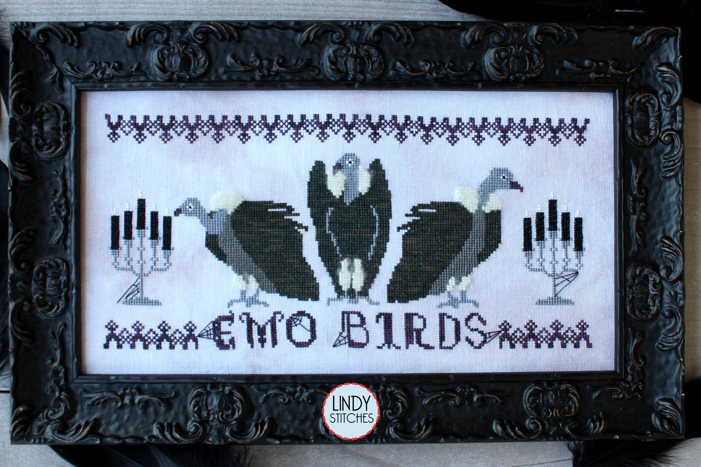 Emo Birds Cross Stitch Pattern by Lindy Stitches