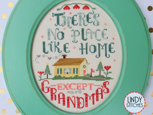 Except Grandma's Cross Stitch Pattern by Lindy Stitches with Custom Charting Page