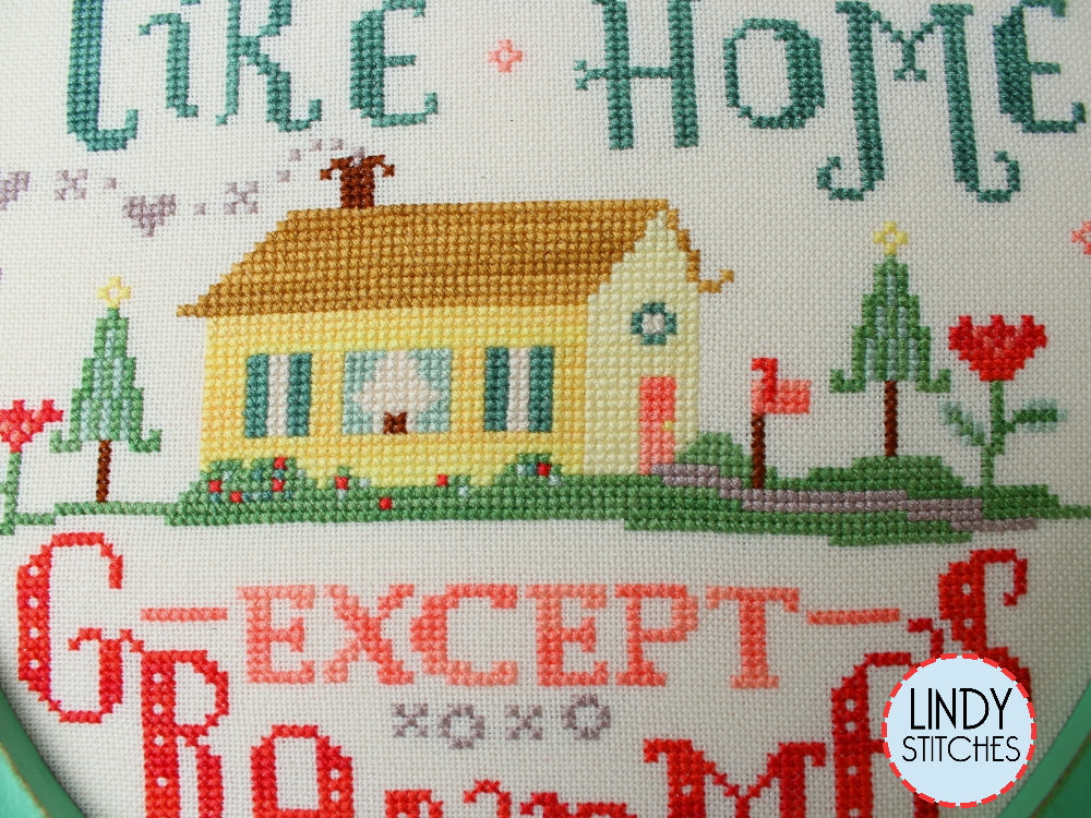 Except Grandma's Cross Stitch Pattern by Lindy Stitches with Custom Charting Page PDF Download