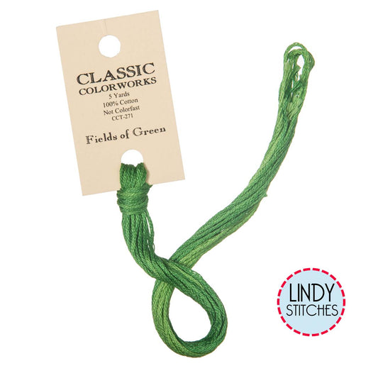 Fields of Green Classic Colorworks Floss Hand Dyed Cotton Skein