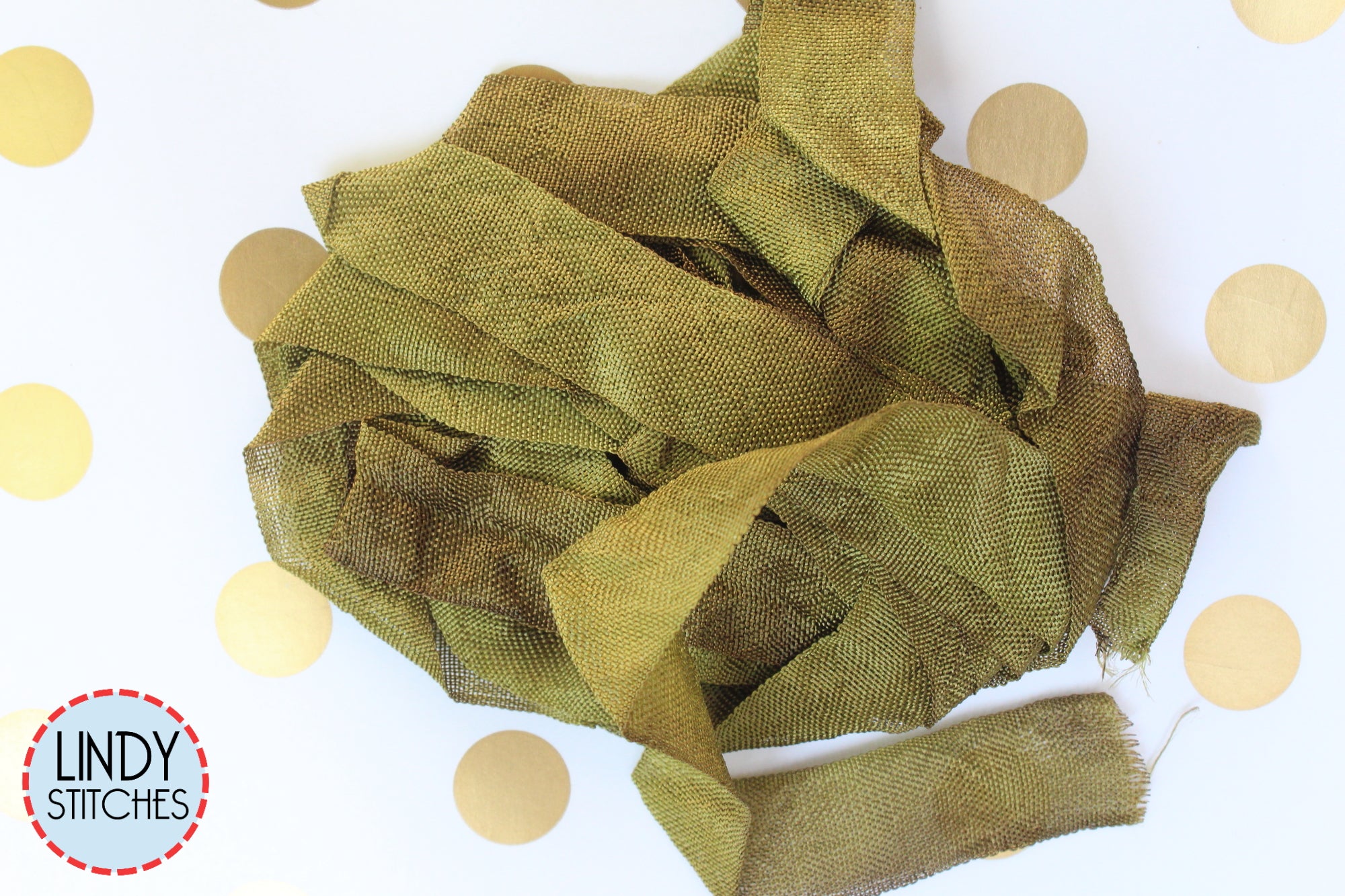 Bumpy Ribbon Grubby Frog Ribbon by Lady Dot Creates Hand Dyed 3 Yards Rayon Ribbon ...