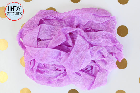 Heliotrope Ribbon by Lady Dot Creates Hand Dyed 3 Yards Rayon Ribbon