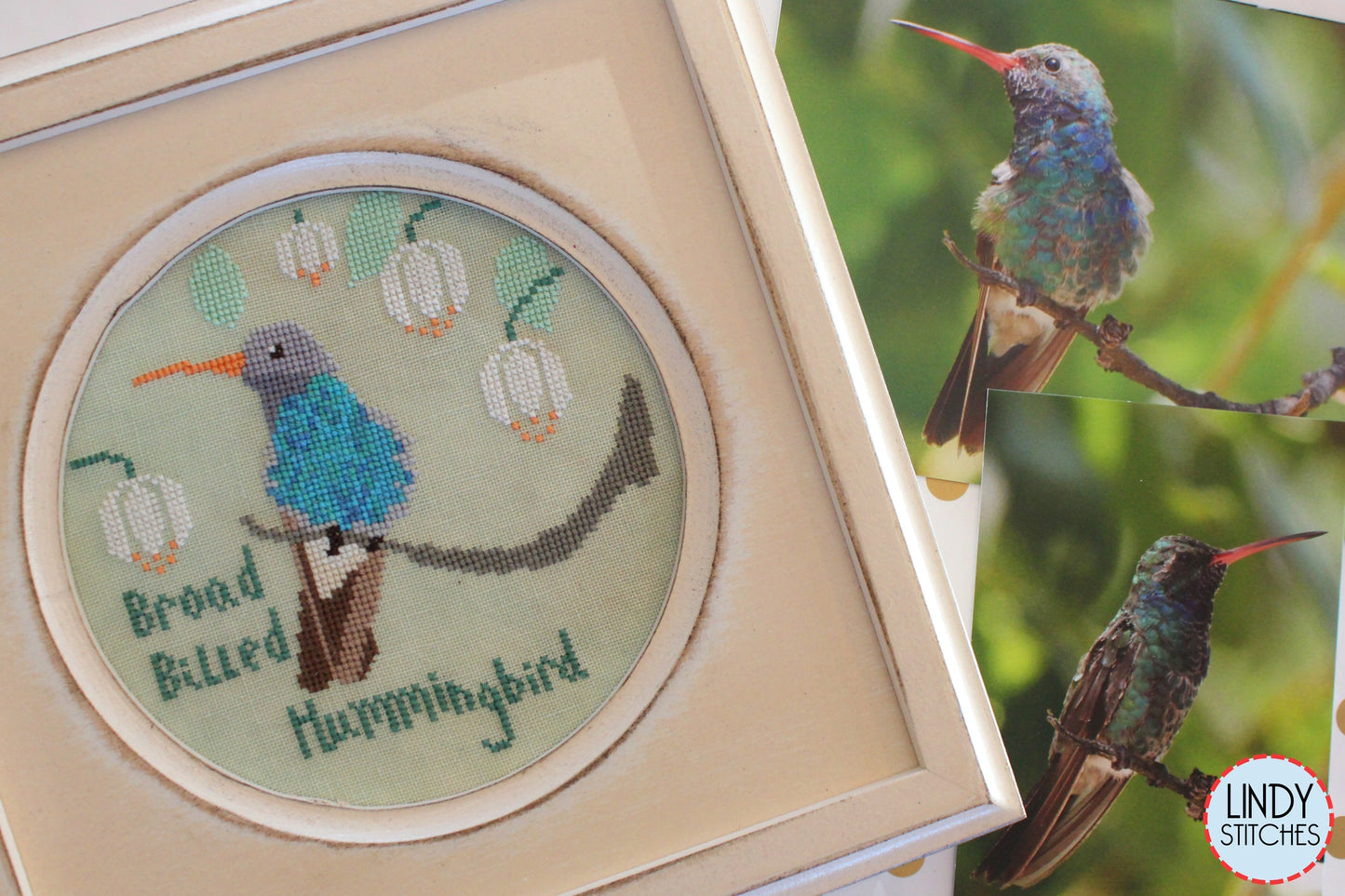 Broad-Billed Hummingbird Bird Crush Club Cross Stitch Pattern #3