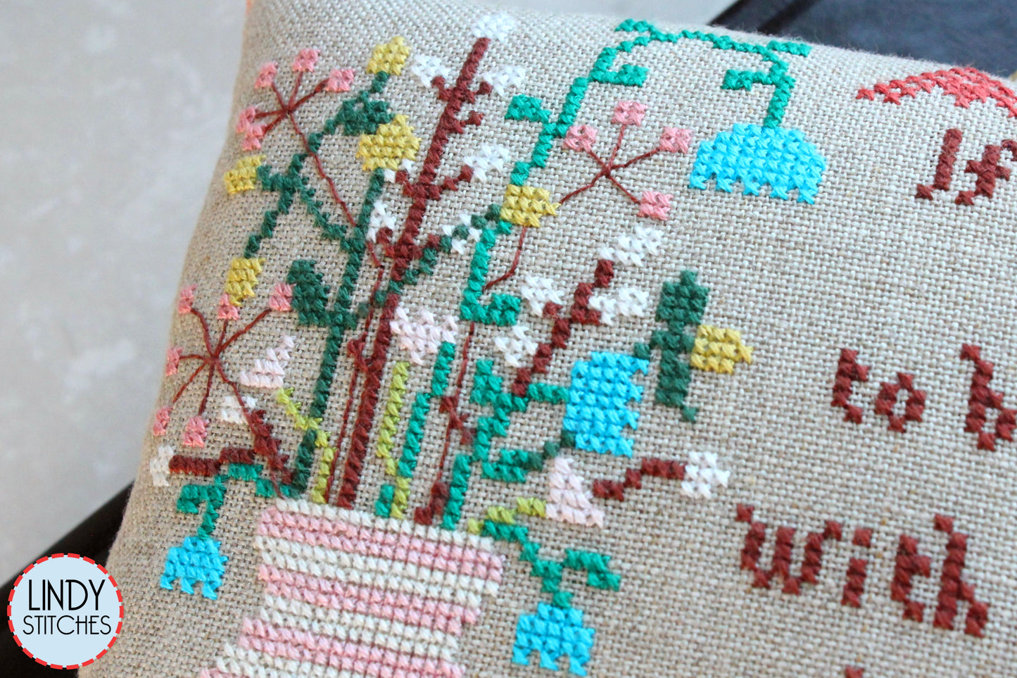 Wildflowers & Keats Cross Stitch Pattern by Lindy Stitches
