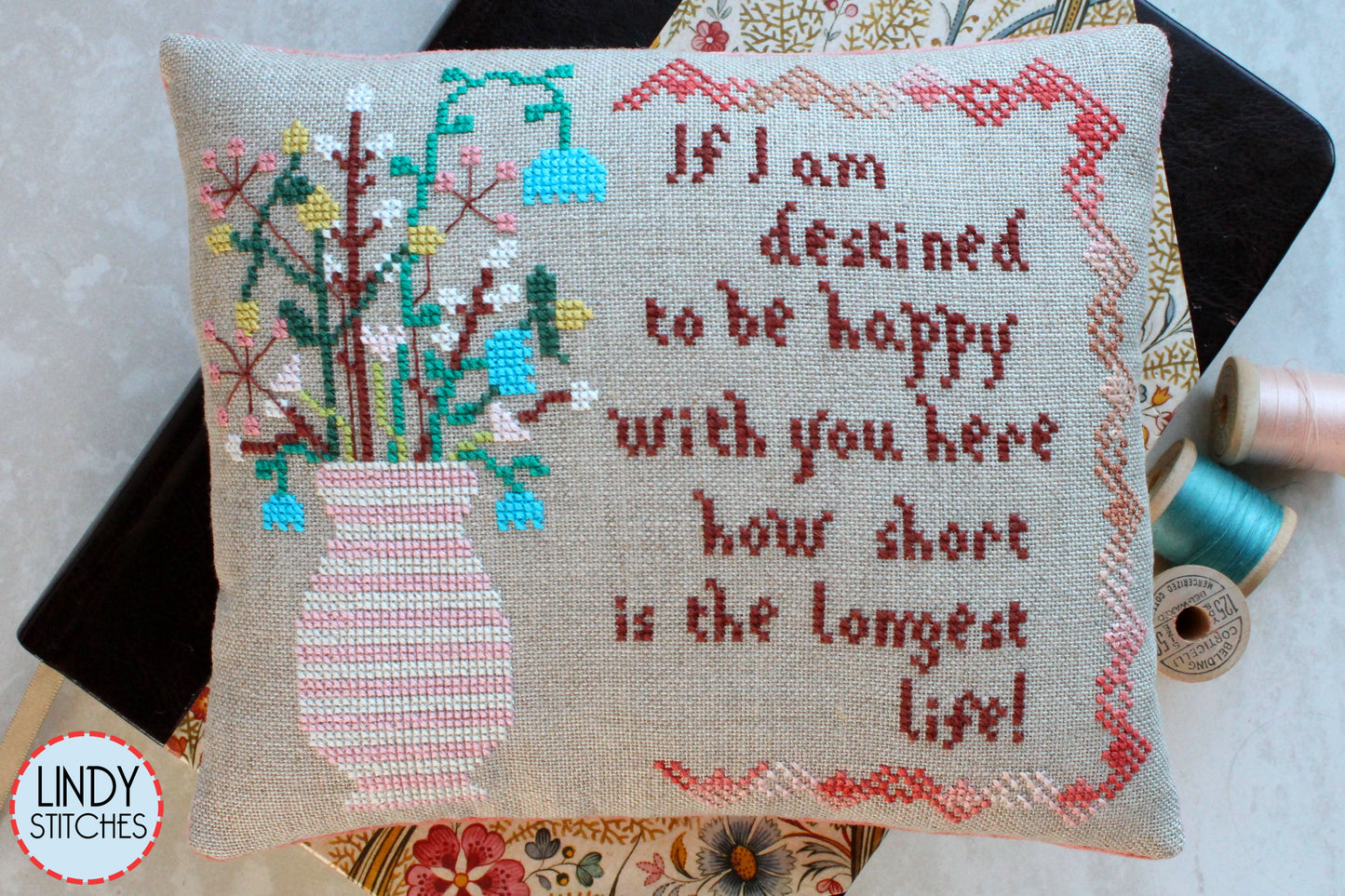 Wildflowers & Keats Cross Stitch Pattern by Lindy Stitches