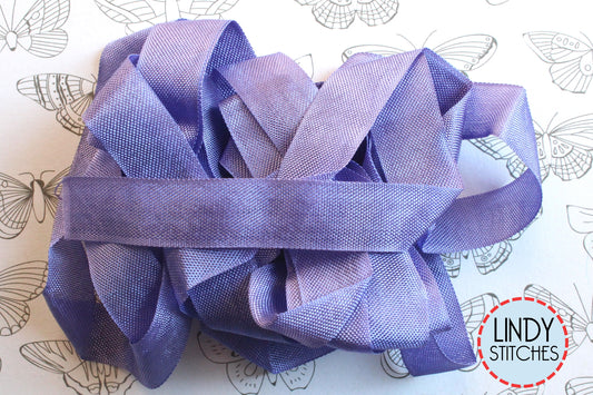 Sweet Violet Ribbon by Lady Dot Creates Hand Dyed 3 Yards Rayon Ribbon