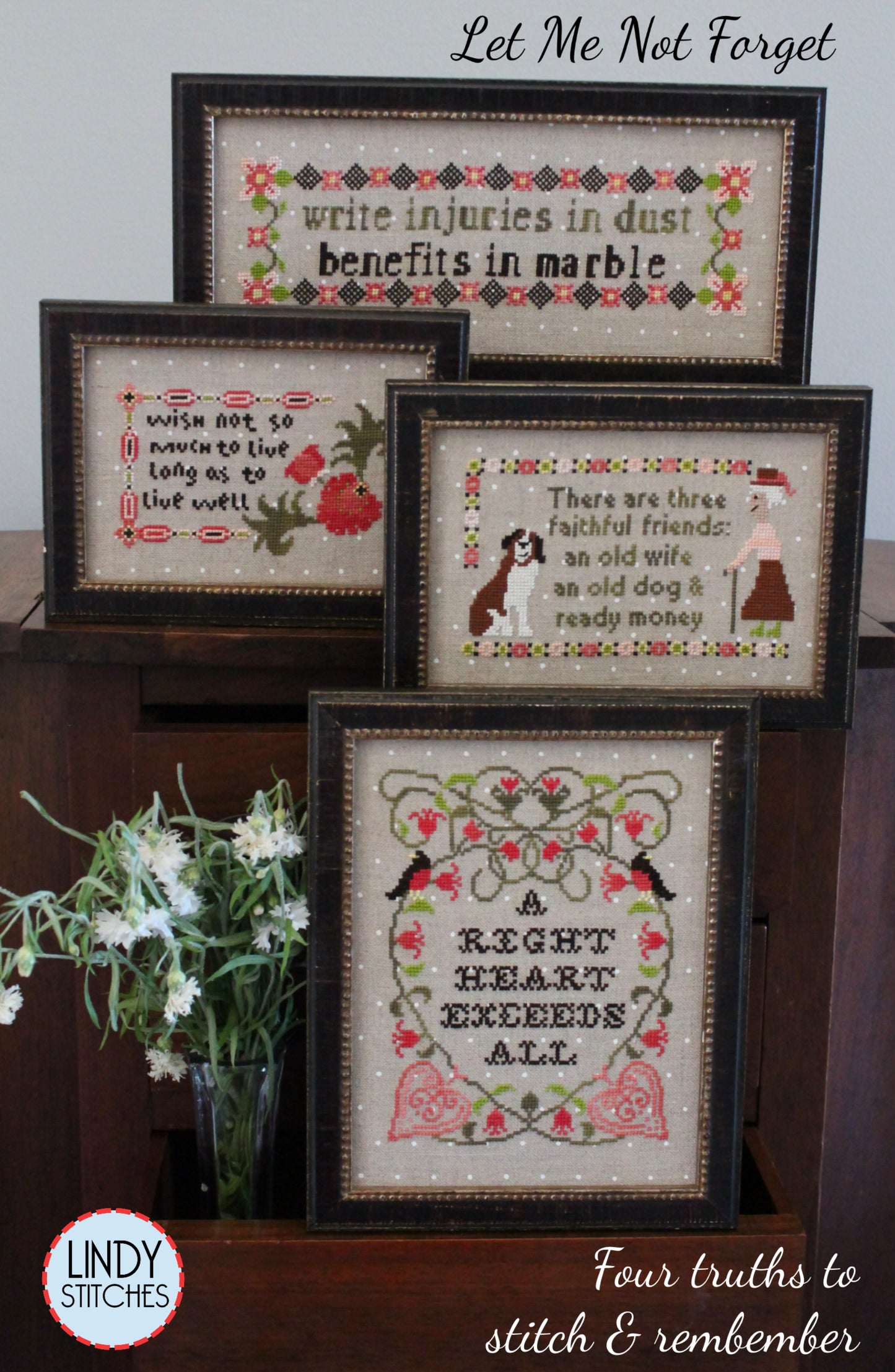 Let Me Not Forget Cross Stitch Pattern by Lindy Stitches