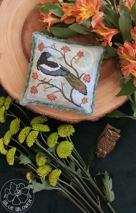 Magpie and the Moon Cross Stitch Pattern by The Blue Flower