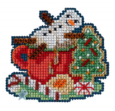 Marshmallow Snowman Mill Hill Kit Winter Holiday Seasonal Ornament