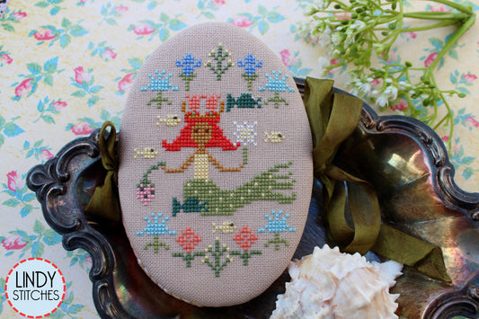 Mermaid's May Pinbook Cross Stitch Pattern