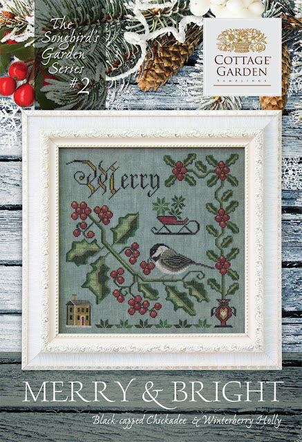 Merry & Bright Cross Stitch Pattern by Cottage Garden Samplings PHYSICAL copy