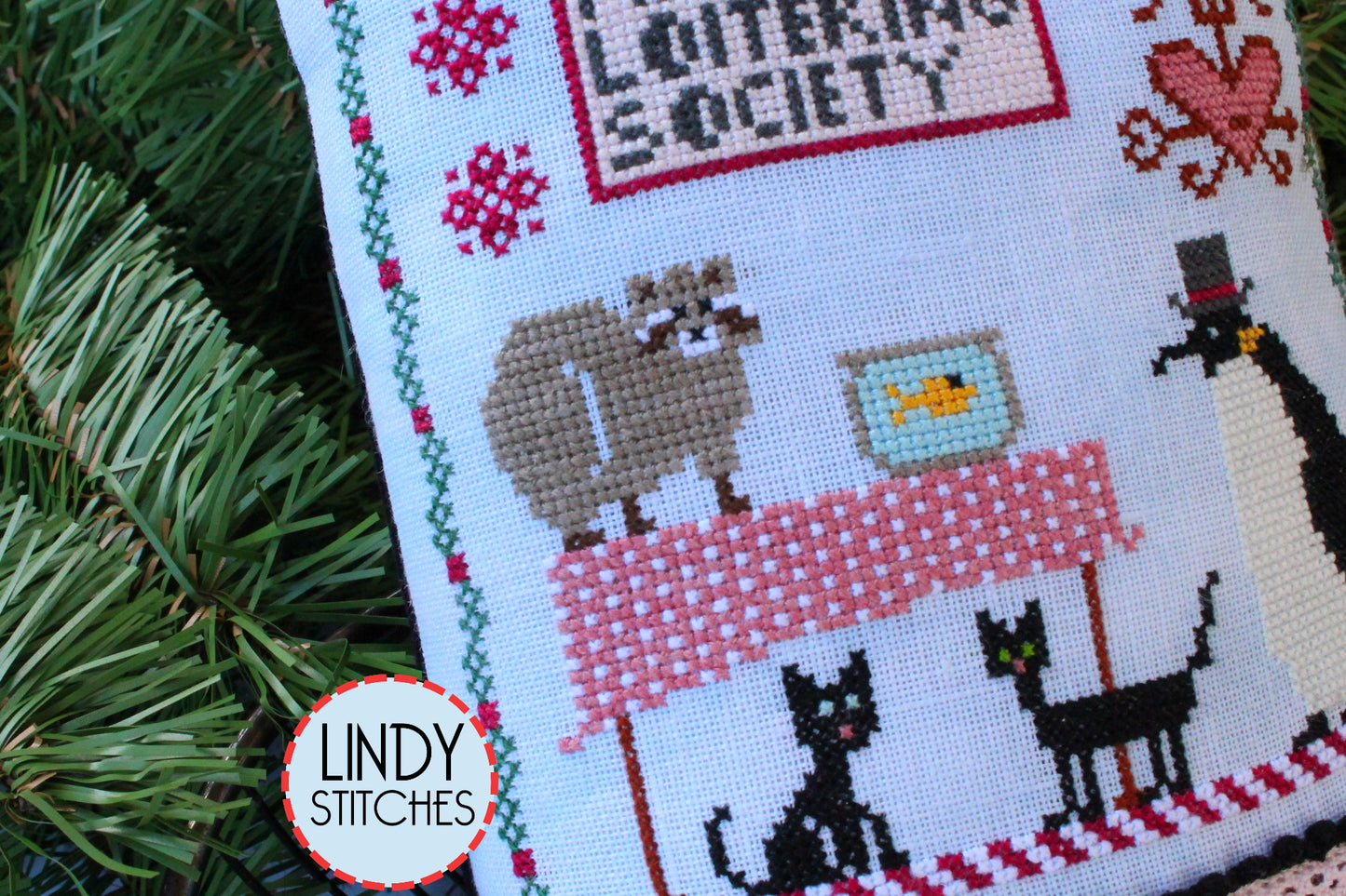 Mistletoe Loitering Society Cross Stitch Pattern by Lindy Stitches PDF Download