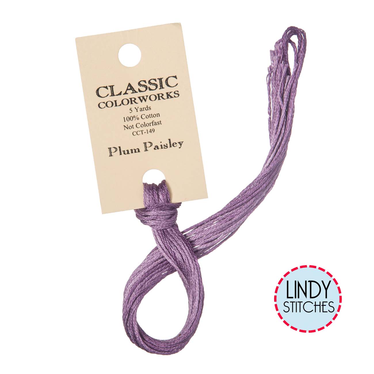 Plum Paisley Classic Colorworks Floss Hand Dyed Cotton Skein